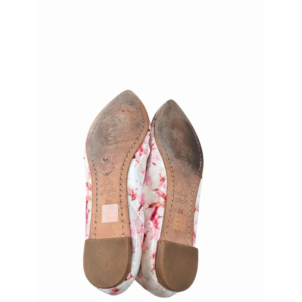 Alice &‎ Olivia Hudson Patent Leather Floral Cherry Blossom Women's Ballet Flats